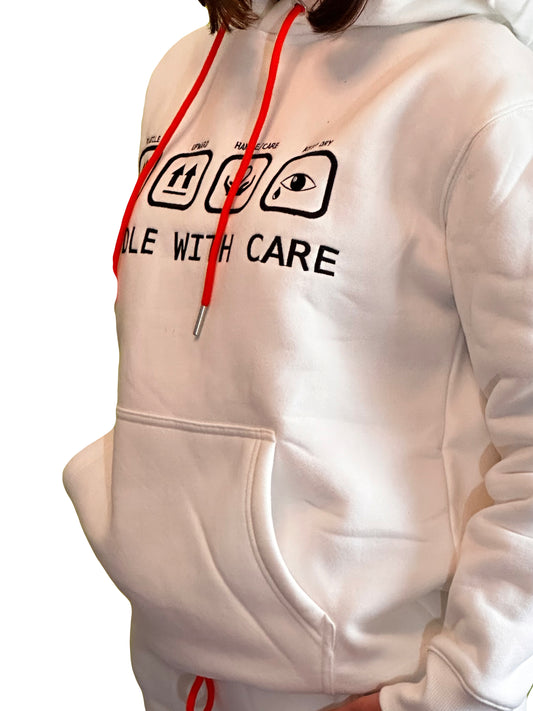Off White Hoodie Handle With Care